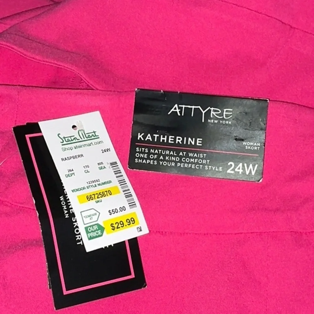 NWT, Attyre Pink Skort, Size 24W - Picture 5 of 10